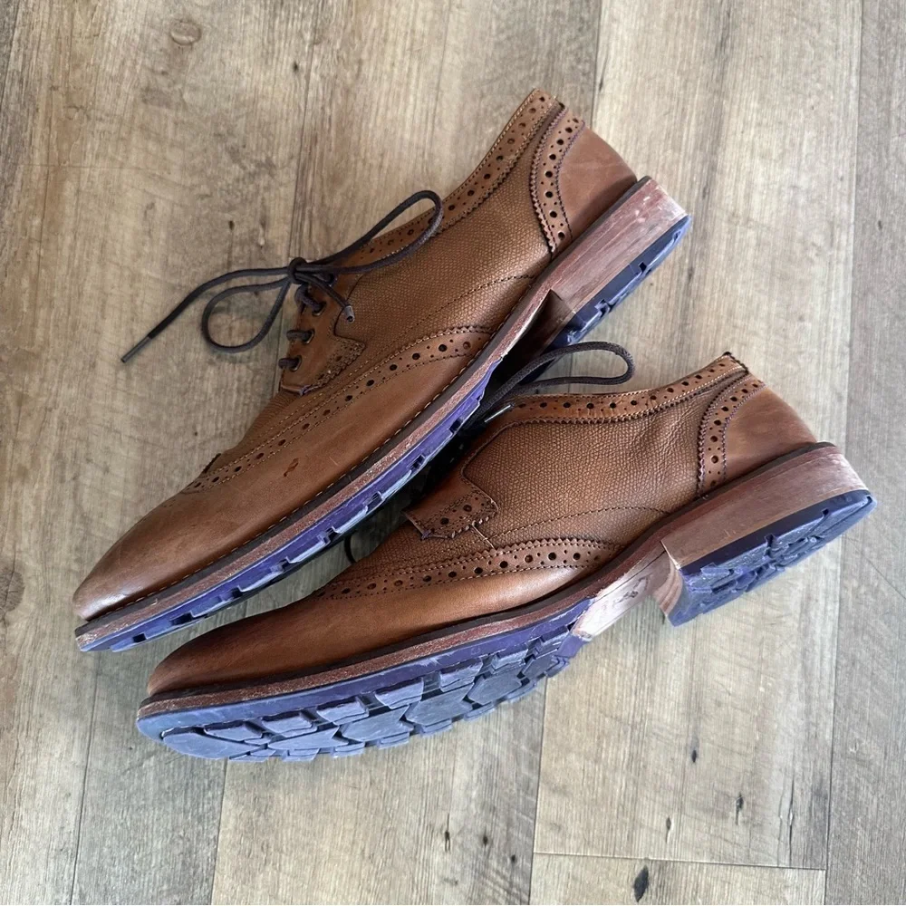 Ted Baker Cassiuss 3 Leather Wingtip Oxfords